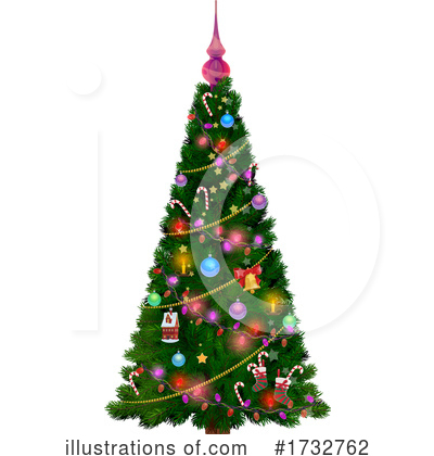 Christmas Tree Clipart #1732762 by Vector Tradition SM