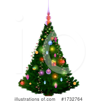 Christmas Tree Clipart #1732764 by Vector Tradition SM