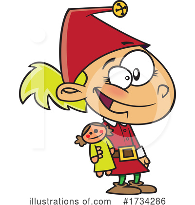Christmas Elf Clipart #1734286 by toonaday