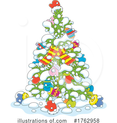 Christmas Tree Clipart #1762958 by Alex Bannykh