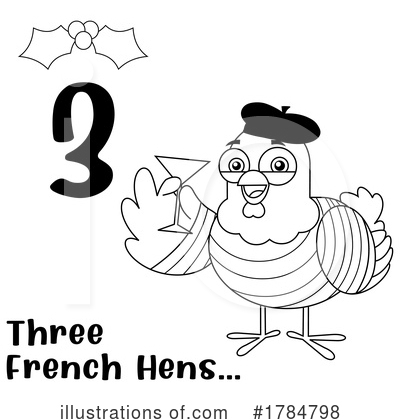French Hens Clipart #1784798 by Hit Toon