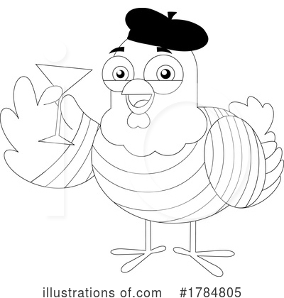 French Hens Clipart #1784805 by Hit Toon