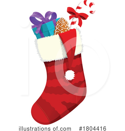 Christmas Stockings Clipart #1804416 by Vector Tradition SM