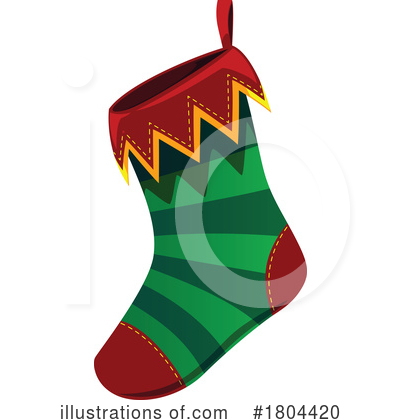Christmas Stocking Clipart #1804420 by Vector Tradition SM