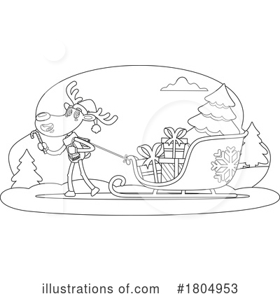 Royalty-Free (RF) Christmas Clipart Illustration by Hit Toon - Stock Sample #1804953