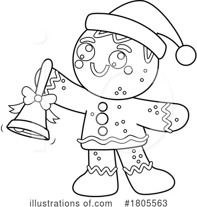 Gingerbread Man Clipart #1805563 by Hit Toon