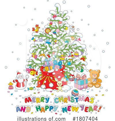 Merry Christmas Clipart #1807404 by Alex Bannykh
