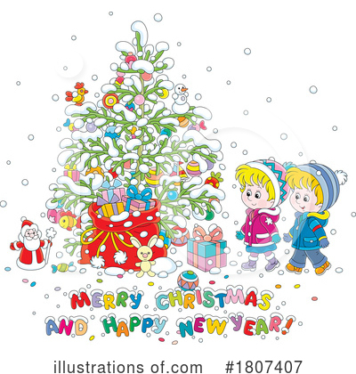 Merry Christmas Clipart #1807407 by Alex Bannykh