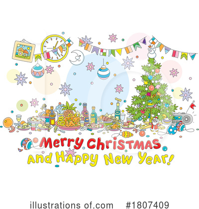 Merry Christmas Clipart #1807409 by Alex Bannykh