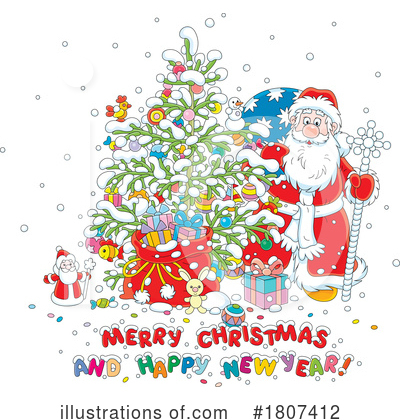 Merry Christmas Clipart #1807412 by Alex Bannykh