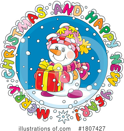 Merry Christmas Clipart #1807427 by Alex Bannykh