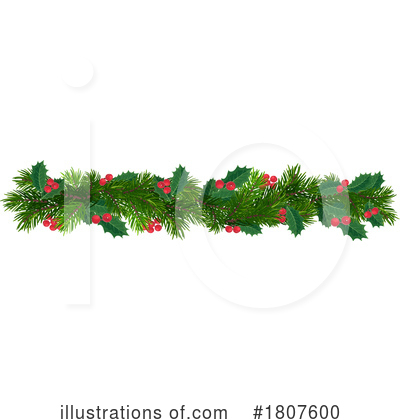 Christmas Holly Clipart #1807600 by Vector Tradition SM