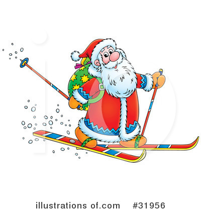 Skiing Clipart #31956 by Alex Bannykh