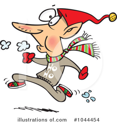 Royalty-Free (RF) Christmas Elf Clipart Illustration by toonaday - Stock Sample #1044454
