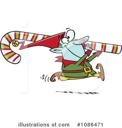Royalty-Free (RF) Christmas Elf Clipart Illustration by toonaday - Stock Sample #1086471