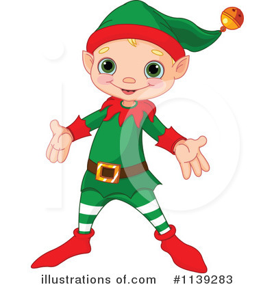 Royalty-Free (RF) Christmas Elf Clipart Illustration by Pushkin - Stock Sample #1139283
