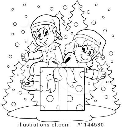 Royalty-Free (RF) Christmas Elf Clipart Illustration by visekart - Stock Sample #1144580