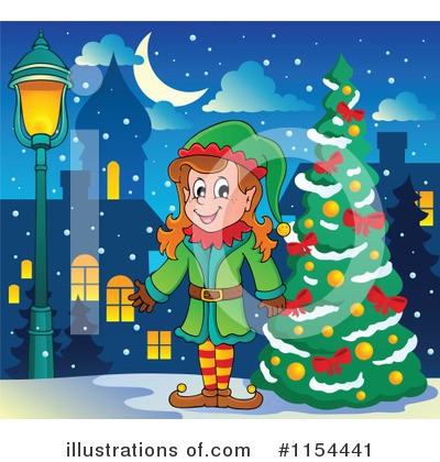 Royalty-Free (RF) Christmas Elf Clipart Illustration by visekart - Stock Sample #1154441