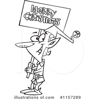 Royalty-Free (RF) Christmas Elf Clipart Illustration by toonaday - Stock Sample #1157289