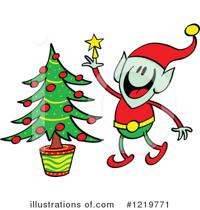 Royalty-Free (RF) Christmas Elf Clipart Illustration by Zooco - Stock Sample #1219771