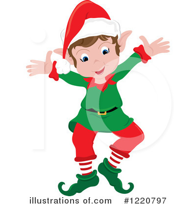 Royalty-Free (RF) Christmas Elf Clipart Illustration by Pams Clipart - Stock Sample #1220797