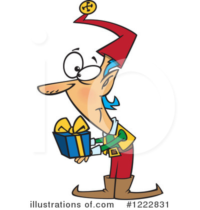 Royalty-Free (RF) Christmas Elf Clipart Illustration by toonaday - Stock Sample #1222831