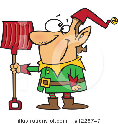Royalty-Free (RF) Christmas Elf Clipart Illustration by toonaday - Stock Sample #1226747