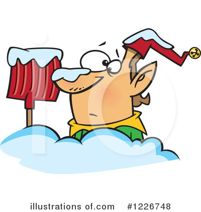 Royalty-Free (RF) Christmas Elf Clipart Illustration by toonaday - Stock Sample #1226748