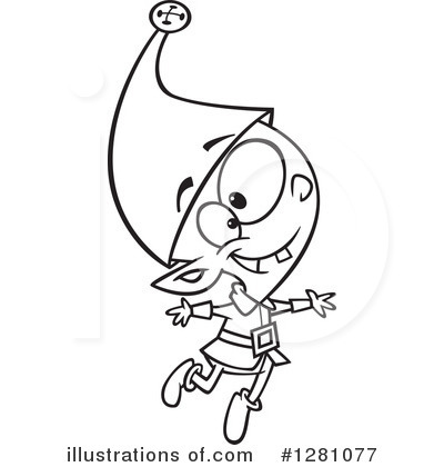 Royalty-Free (RF) Christmas Elf Clipart Illustration by toonaday - Stock Sample #1281077