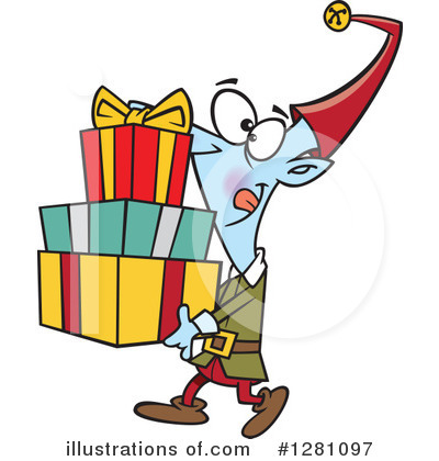 Royalty-Free (RF) Christmas Elf Clipart Illustration by toonaday - Stock Sample #1281097