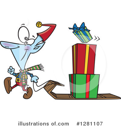 Royalty-Free (RF) Christmas Elf Clipart Illustration by toonaday - Stock Sample #1281107