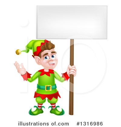Royalty-Free (RF) Christmas Elf Clipart Illustration by AtStockIllustration - Stock Sample #1316986