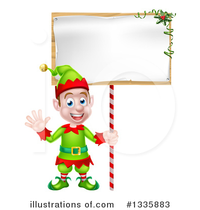 Royalty-Free (RF) Christmas Elf Clipart Illustration by AtStockIllustration - Stock Sample #1335883