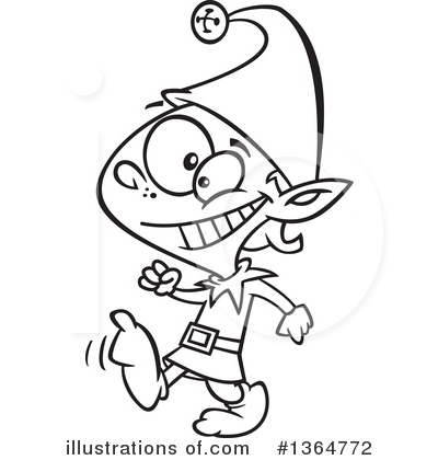 Royalty-Free (RF) Christmas Elf Clipart Illustration by toonaday - Stock Sample #1364772