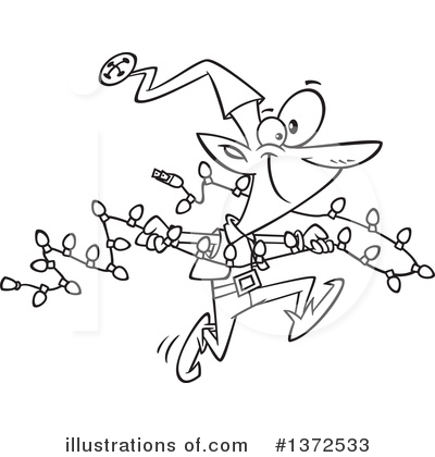 Royalty-Free (RF) Christmas Elf Clipart Illustration by toonaday - Stock Sample #1372533