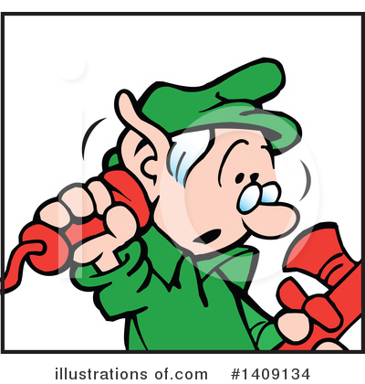 Christmas Elf Clipart #1409134 by Johnny Sajem