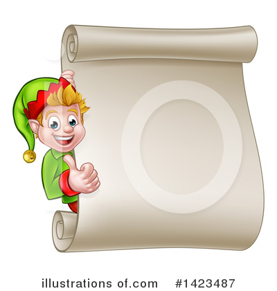 Royalty-Free (RF) Christmas Elf Clipart Illustration by AtStockIllustration - Stock Sample #1423487