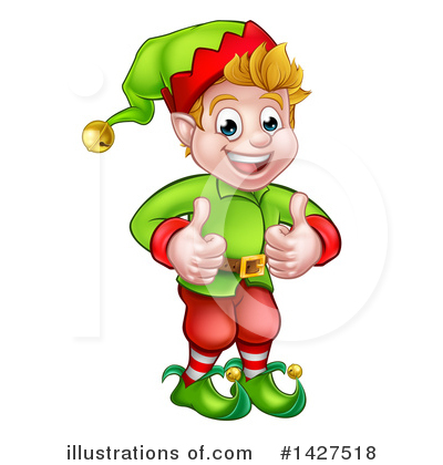 Royalty-Free (RF) Christmas Elf Clipart Illustration by AtStockIllustration - Stock Sample #1427518