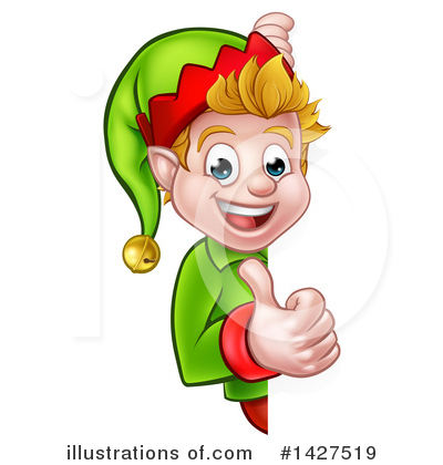 Royalty-Free (RF) Christmas Elf Clipart Illustration by AtStockIllustration - Stock Sample #1427519
