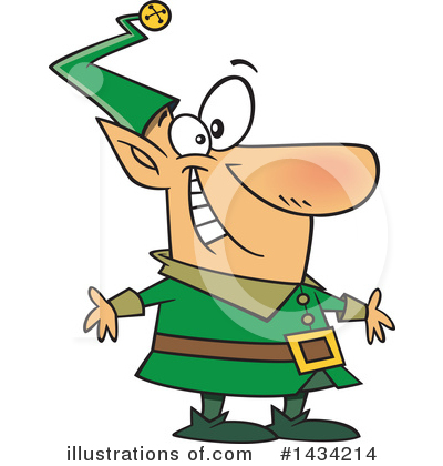 Royalty-Free (RF) Christmas Elf Clipart Illustration by toonaday - Stock Sample #1434214