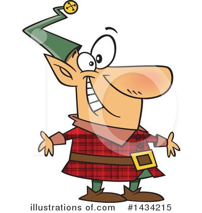 Royalty-Free (RF) Christmas Elf Clipart Illustration by toonaday - Stock Sample #1434215