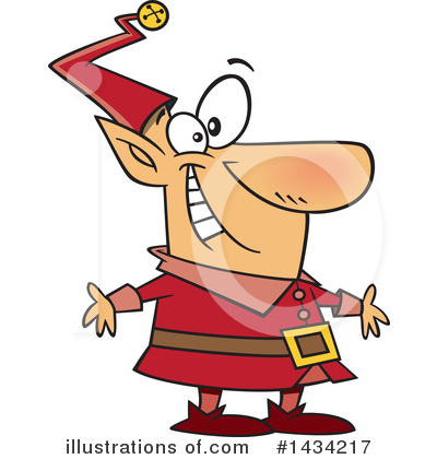 Royalty-Free (RF) Christmas Elf Clipart Illustration by toonaday - Stock Sample #1434217