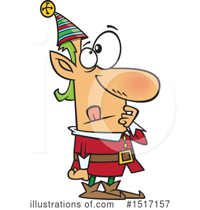 Royalty-Free (RF) Christmas Elf Clipart Illustration by toonaday - Stock Sample #1517157