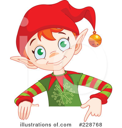 Royalty-Free (RF) Christmas Elf Clipart Illustration by Pushkin - Stock Sample #228768