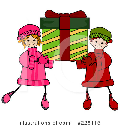 Royalty-Free (RF) Christmas Gift Clipart Illustration by BNP Design Studio - Stock Sample #226115