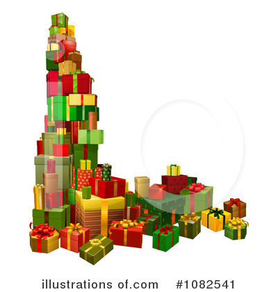 Royalty-Free (RF) Christmas Gifts Clipart Illustration by AtStockIllustration - Stock Sample #1082541