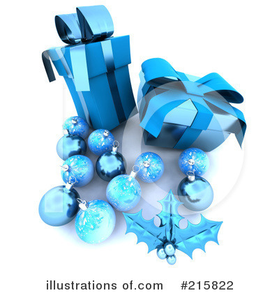 Royalty-Free (RF) Christmas Gifts Clipart Illustration by KJ Pargeter - Stock Sample #215822