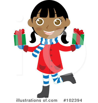Royalty-Free (RF) Christmas Girl Clipart Illustration by Rosie Piter - Stock Sample #102394