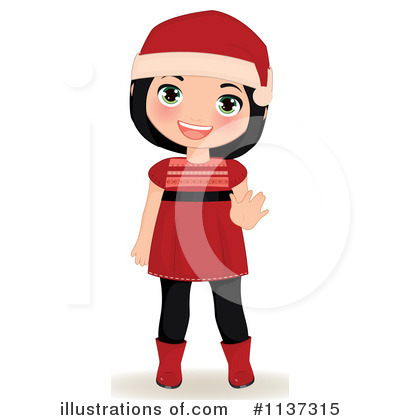 Royalty-Free (RF) Christmas Girl Clipart Illustration by Melisende Vector - Stock Sample #1137315