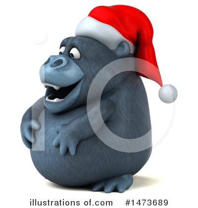 Christmas Gorilla Clipart #1473689 by Julos